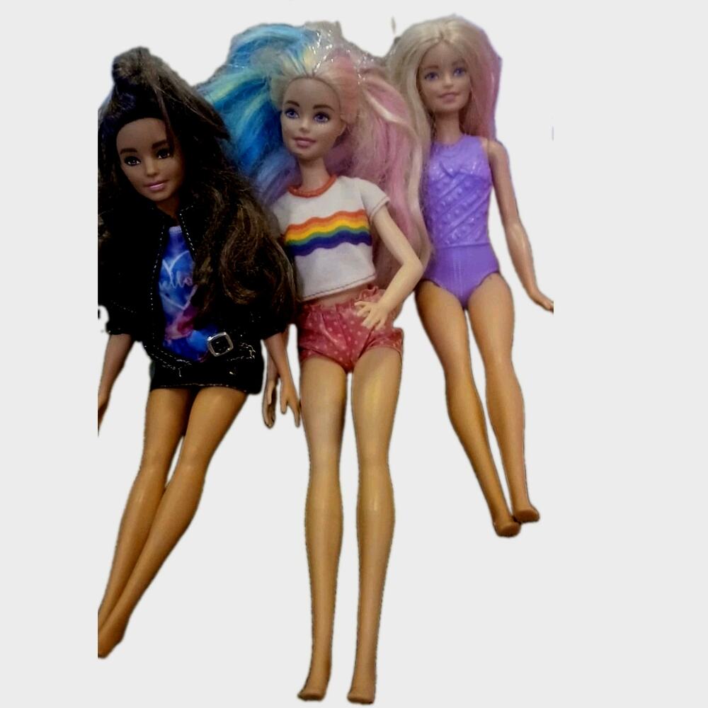 MATTEL BARBIE DREAMTOPIA FASHIONISTA & FANTASY HAIR DOLLS LOT OF 3